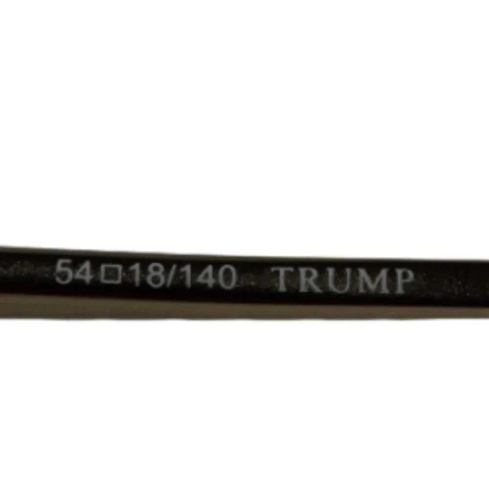 Trump Rectangular Half Rim Gold & Gunmetal Tone Eyeglass Frames - Picture 6 of 10